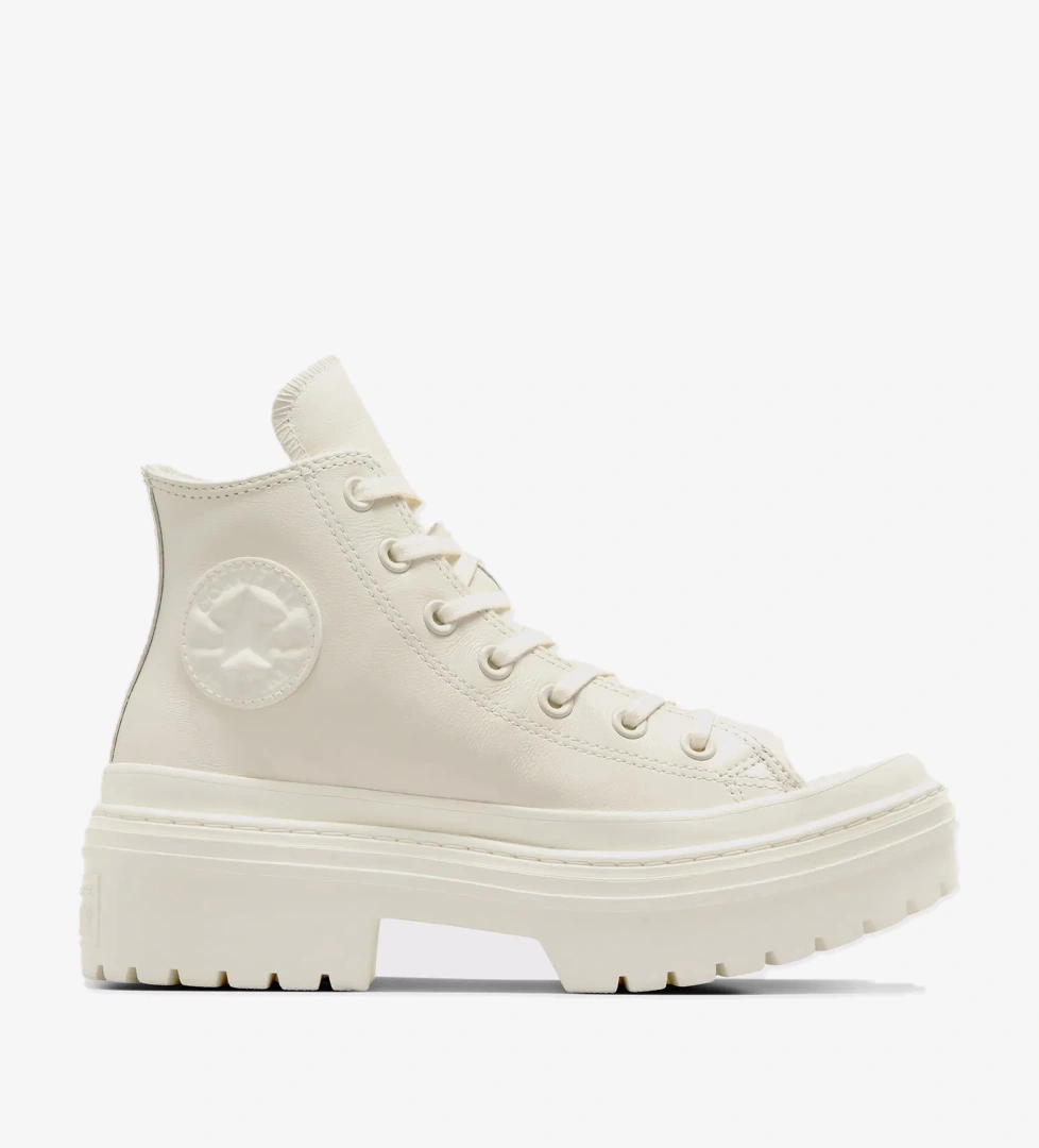 Converse Chuck Taylor All Star Lugged Heel Kadın Bej Deri Platform Sneaker - Görsel 1