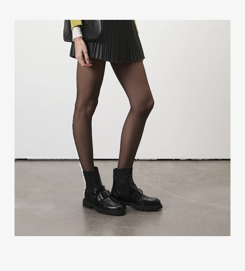 Luca Grossi Luca Grossi Fosca Siyah Kadın Toka Detaylı Bot model görseli