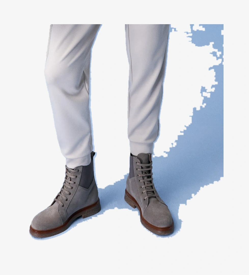 Kadın Vizon Bağcıklı Süet Deri Postal Bot