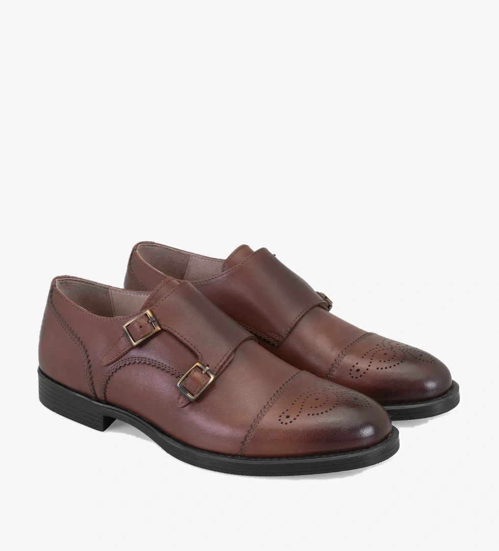 Kadın Taba Deri Klasik Ayakkabı - Görsel 1