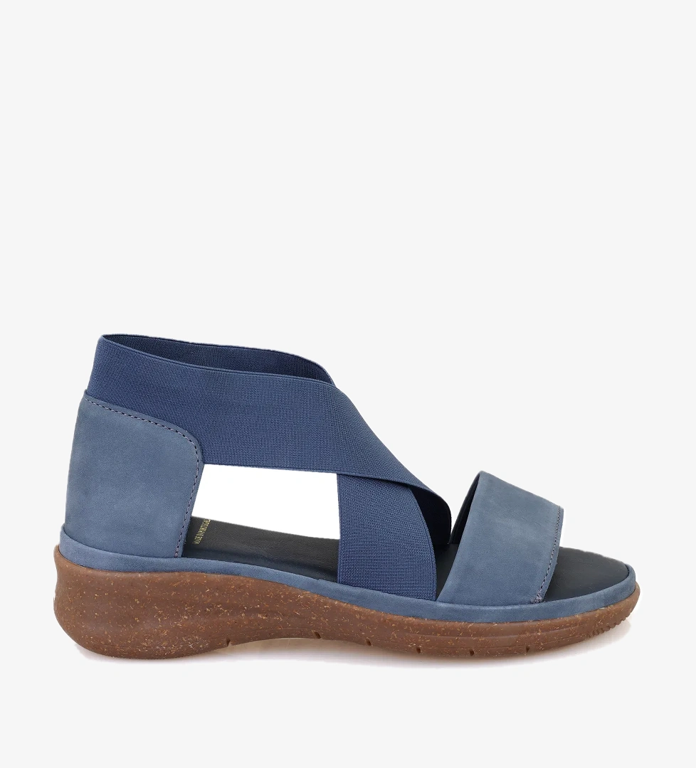 Kadın Mavi DesaComfort Deri Sandalet - Görsel 1