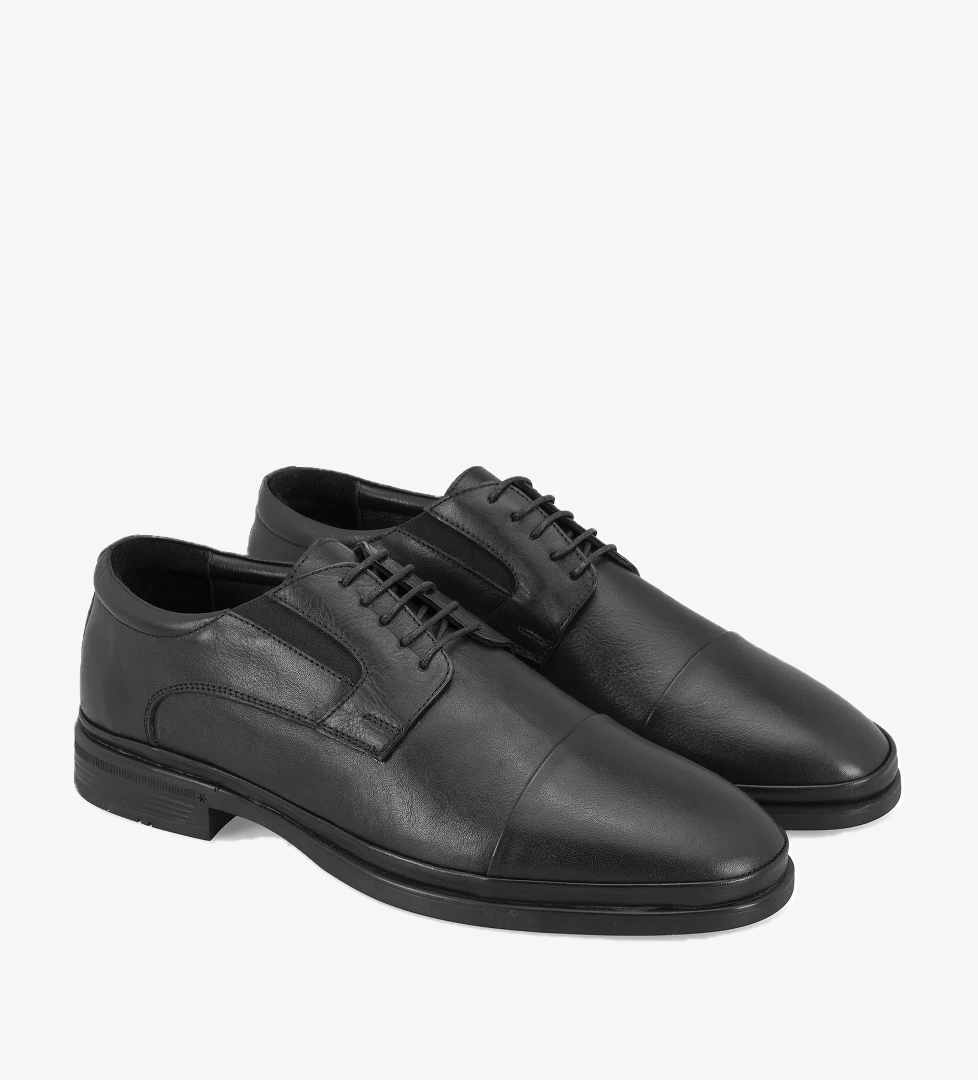 Sammy Siyah Erkek Deri Klasik Ayakkabı - Görsel 1
