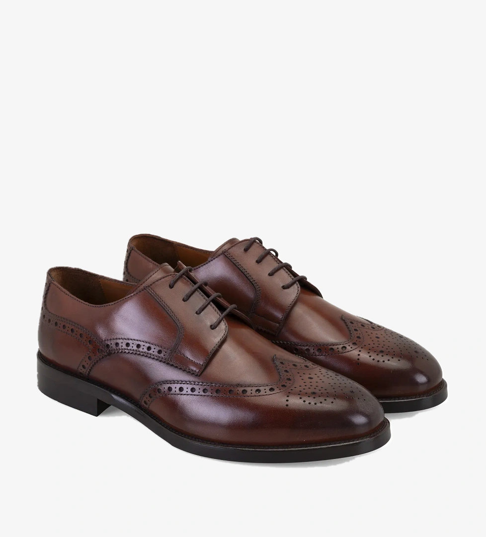 Trever Kahve Erkek Deri Klasik Ayakkabı - Görsel 1