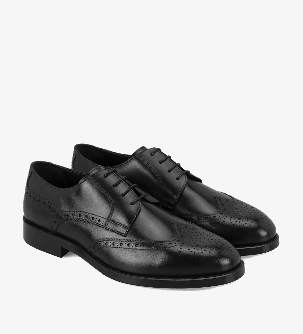 Trever Siyah Erkek Deri Klasik Ayakkabı