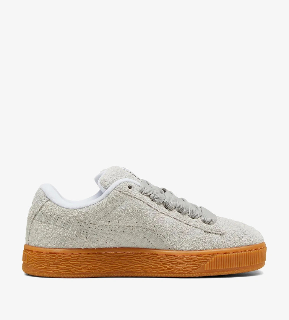 Puma Suede Xl Hairy Kadın Gri Spor Ayakkabı - Görsel 1