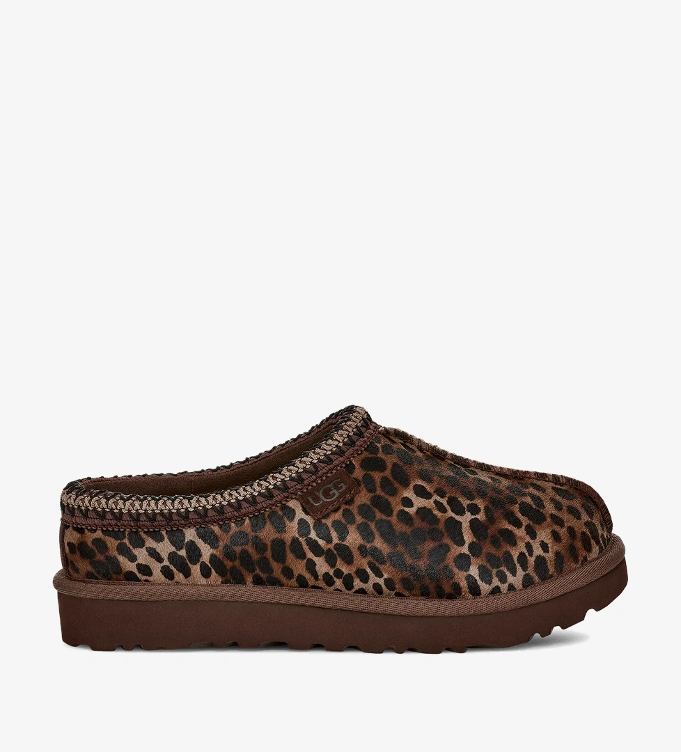 UGG Tasman Caspian Leopar Desenli Kadın Kahverengi Terlik - Görsel 1