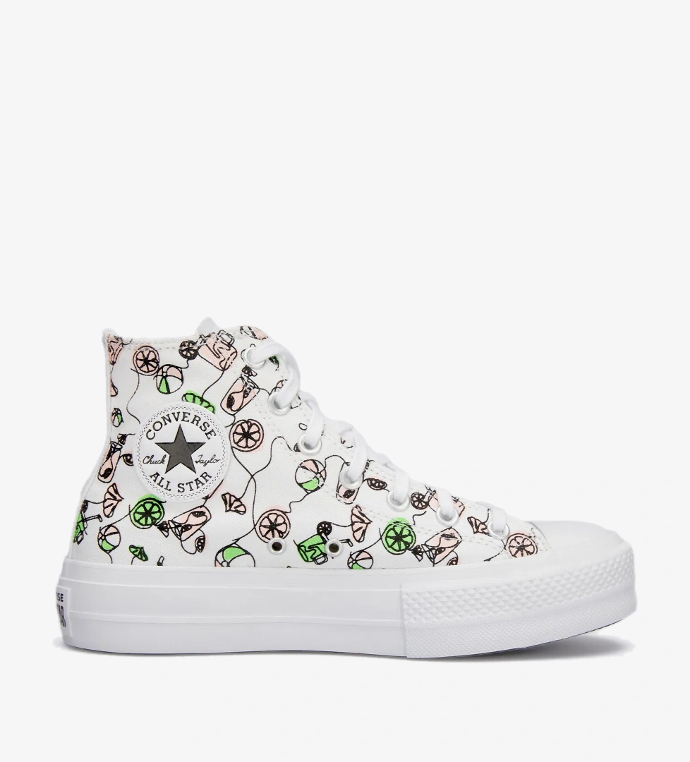 Converse Converse Chuck Taylor All Star Lift Pink Lemonade Unisex Beyaz Platform Sneaker model görseli