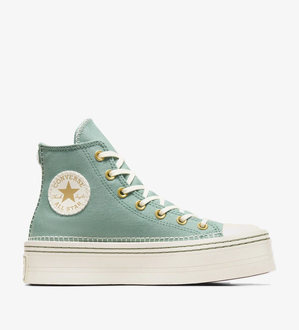 Converse Converse Chuck Taylor All Star Lift Unisex Yeşil Platform Sneaker model görseli