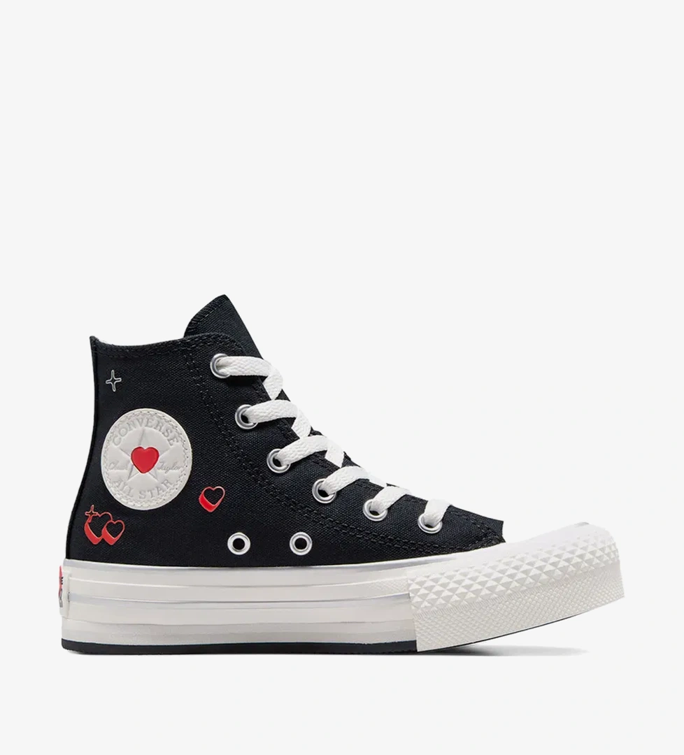 Converse Converse Chuck Taylor All Star EVA Lift Platform Y2K Heart Çocuk Siyah Sneaker model görseli