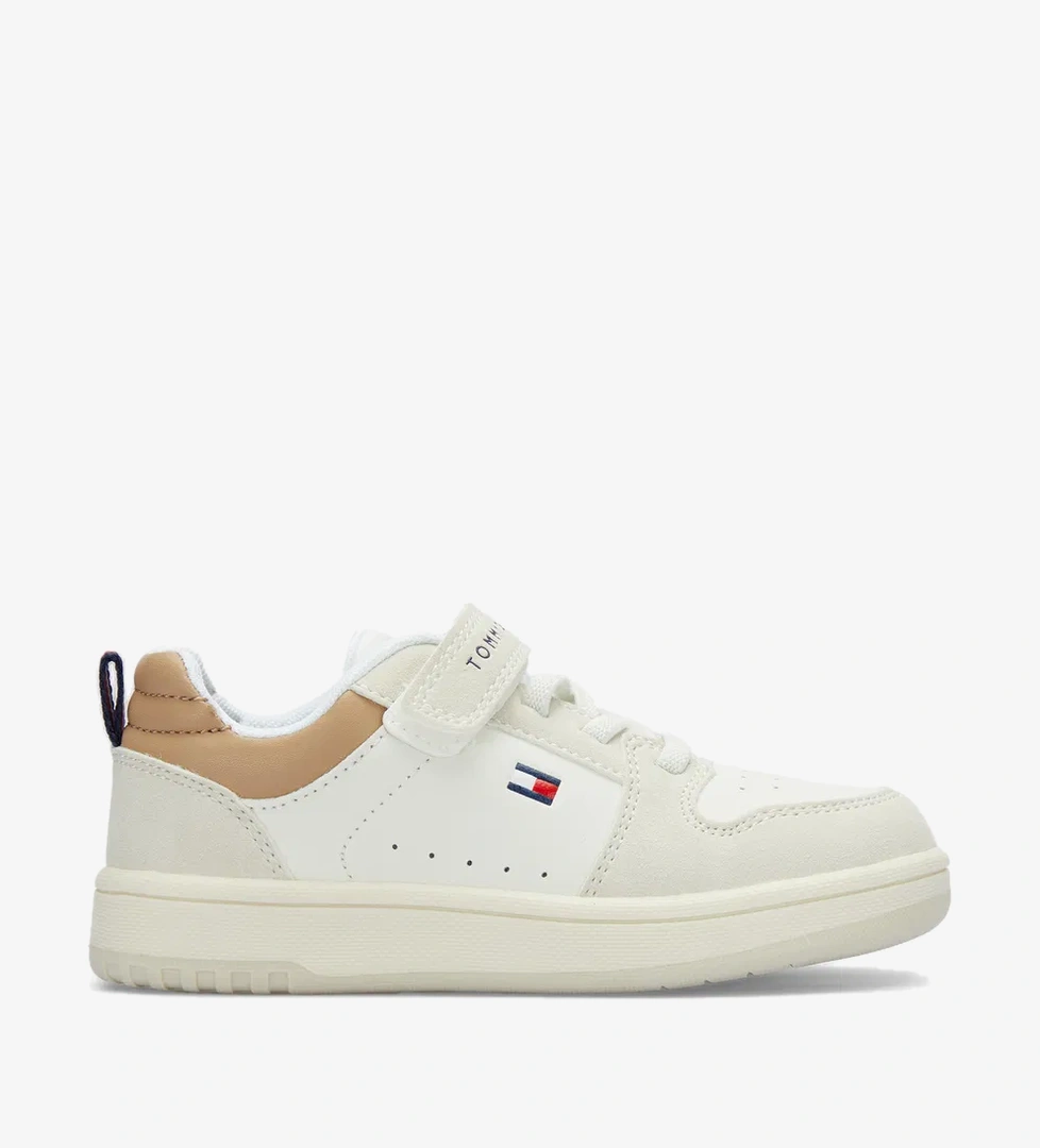 Tommy Hilfiger Low Cut Lace Up Velcro Bebek Bej Spor Ayakkabı