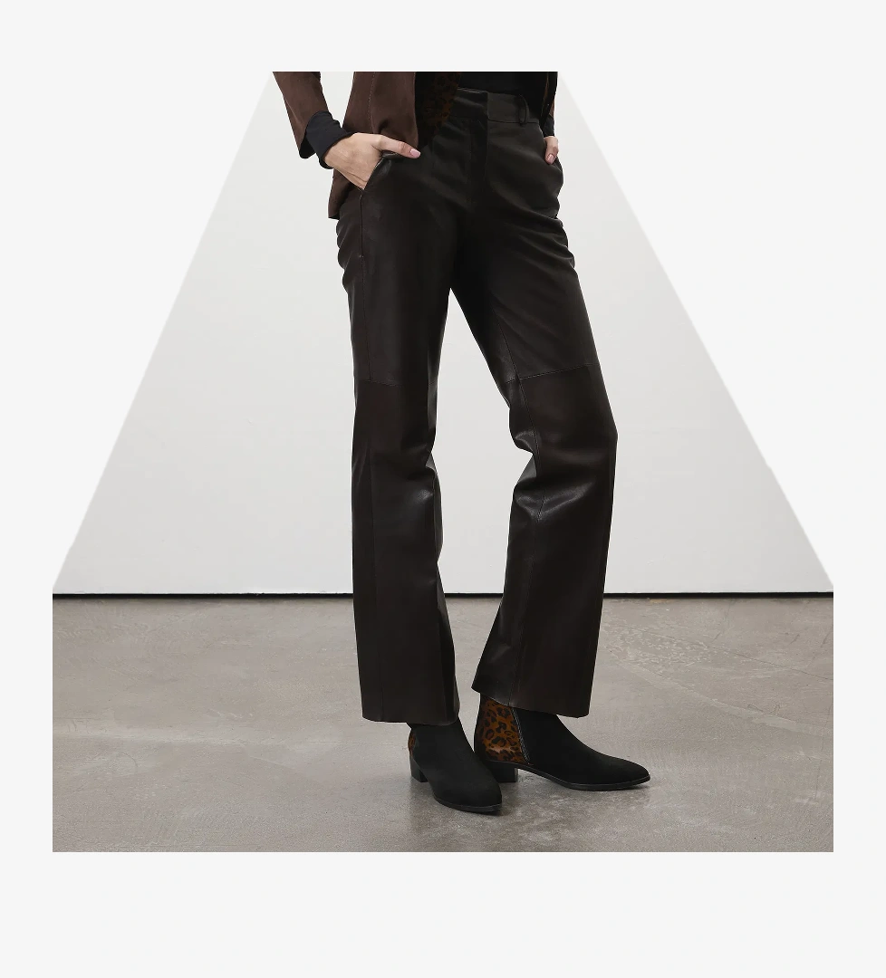 Mena Siyah Kadın Deri Bot - Görsel 1