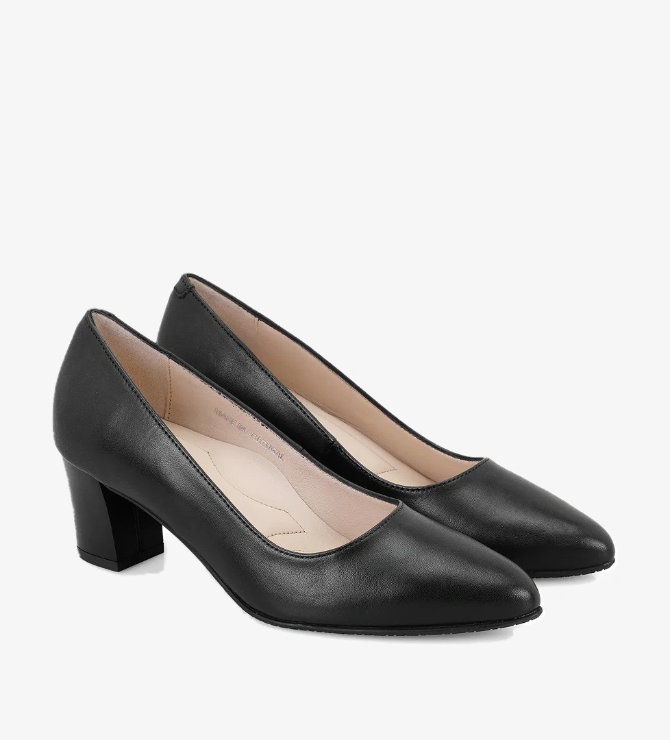 Aerocomfort Kadın Lacivert Siyah Desacomfort Topuklu Deri Klasik Ayakkabı model görseli