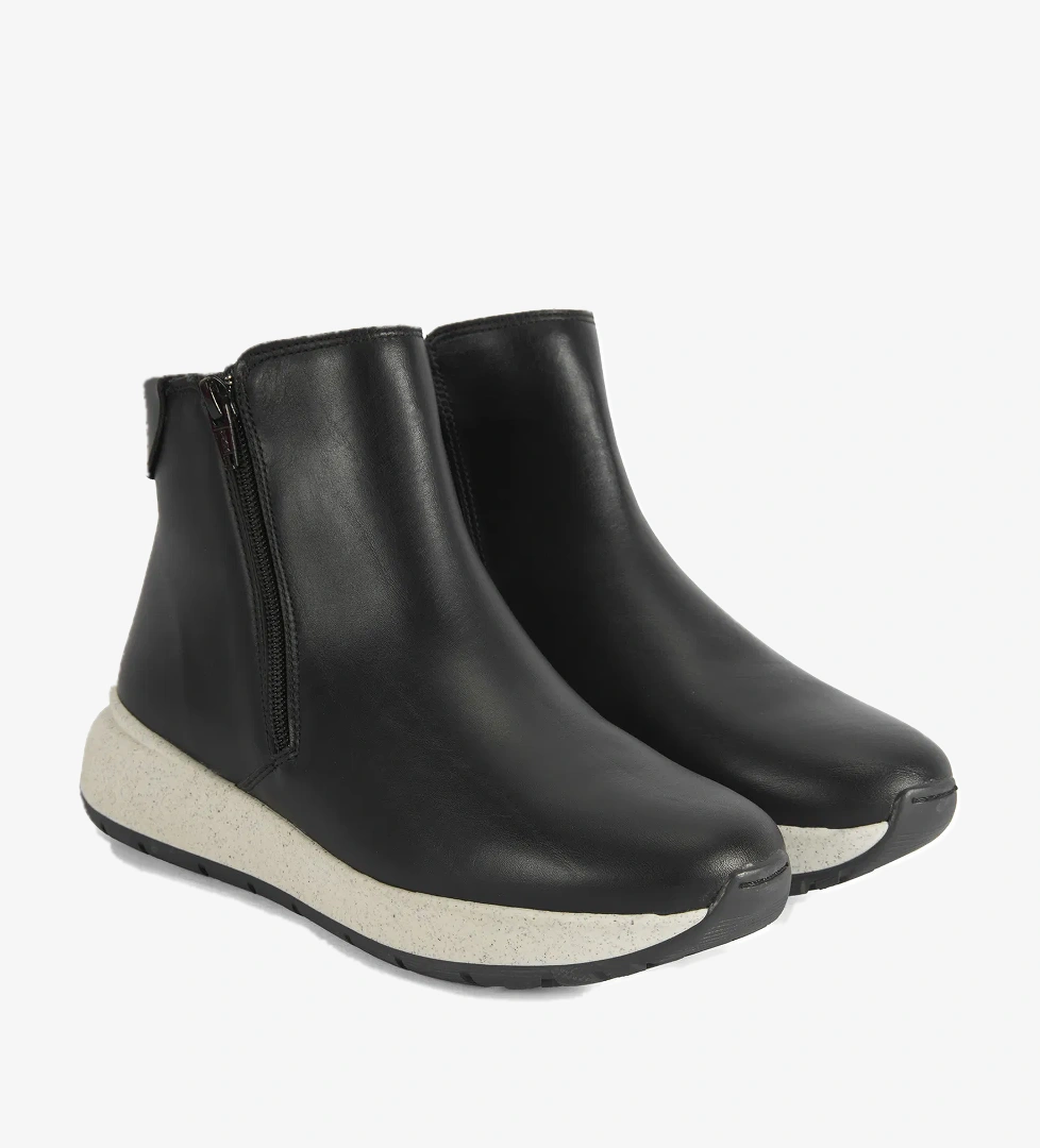 Gillian Siyah Kadın DesaComfort Fermuarlı Deri Bot - Görsel 1