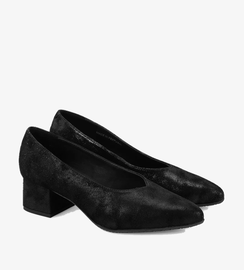 Aerocomfort Kadın Siyah DesaComfort Topuklu Süet Deri Klasik Ayakkabı model görseli