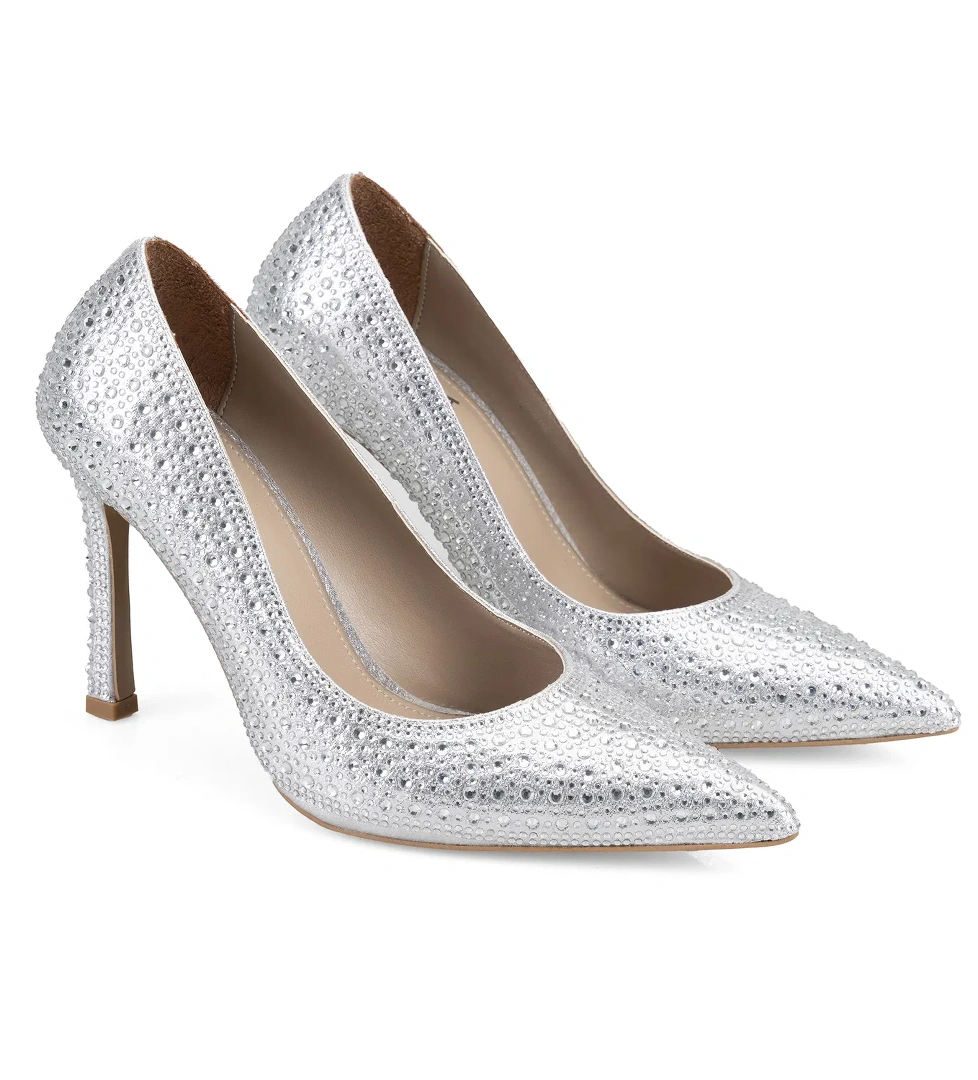 Kadın Gümüş Klasik Topuklu Ayakkabı