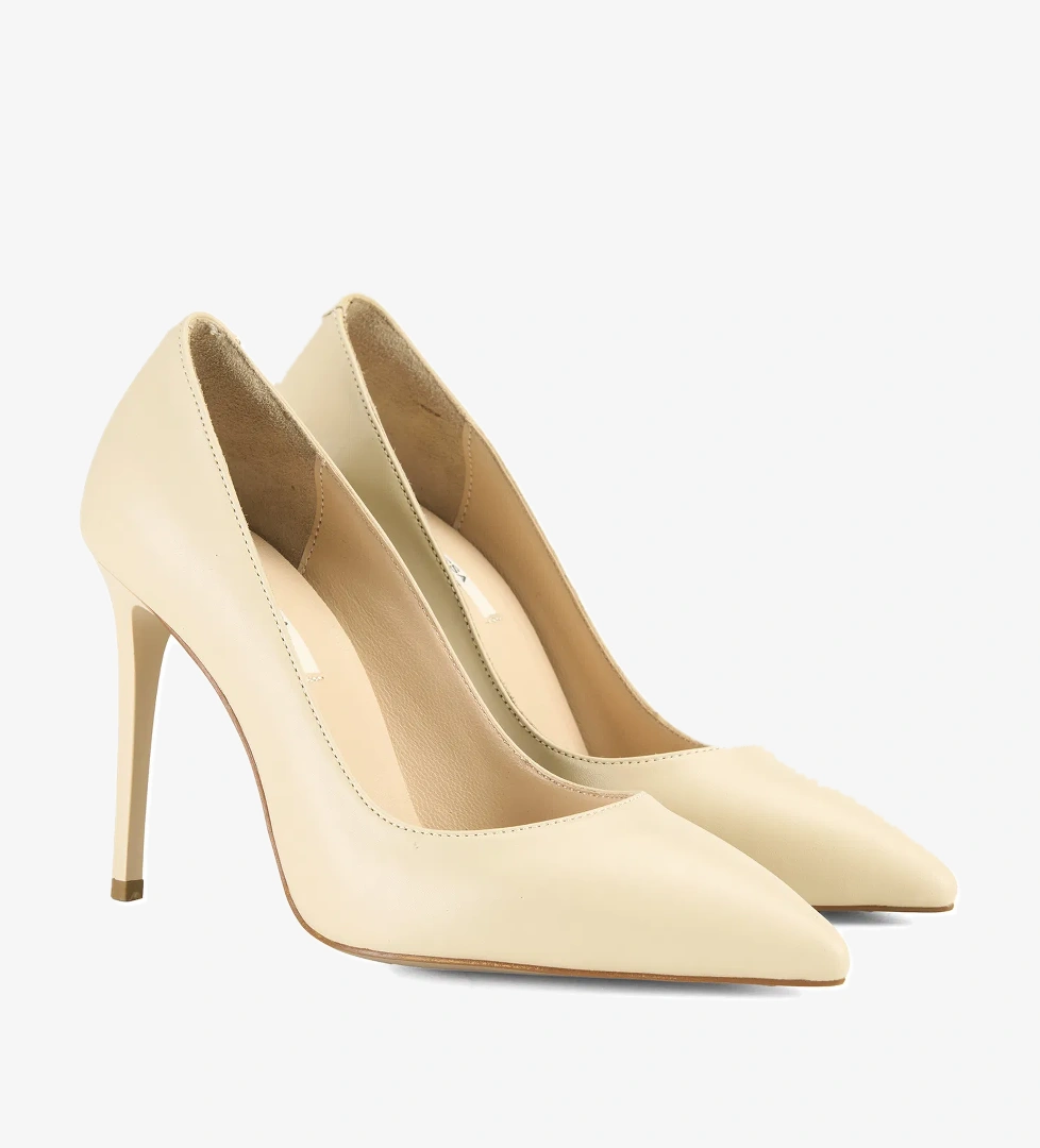 Kadın Ten Klasik Deri Stiletto