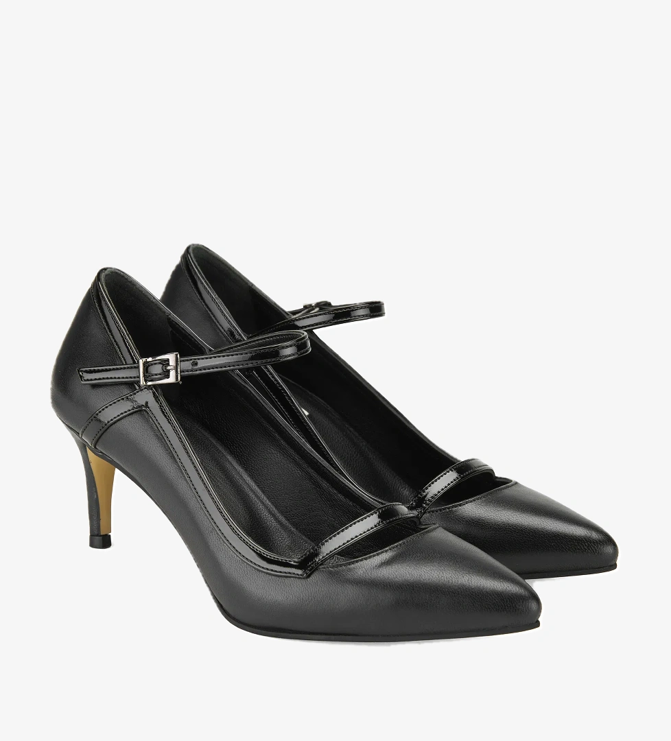 Desa Kadın Siyah Deri Klasik Ayakkabı model görseli