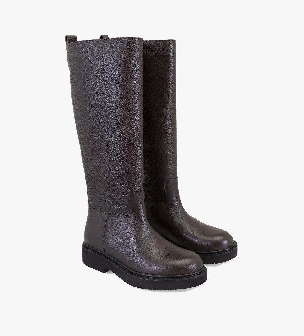 Kadın Kahve Deri Çizme - Görsel 1