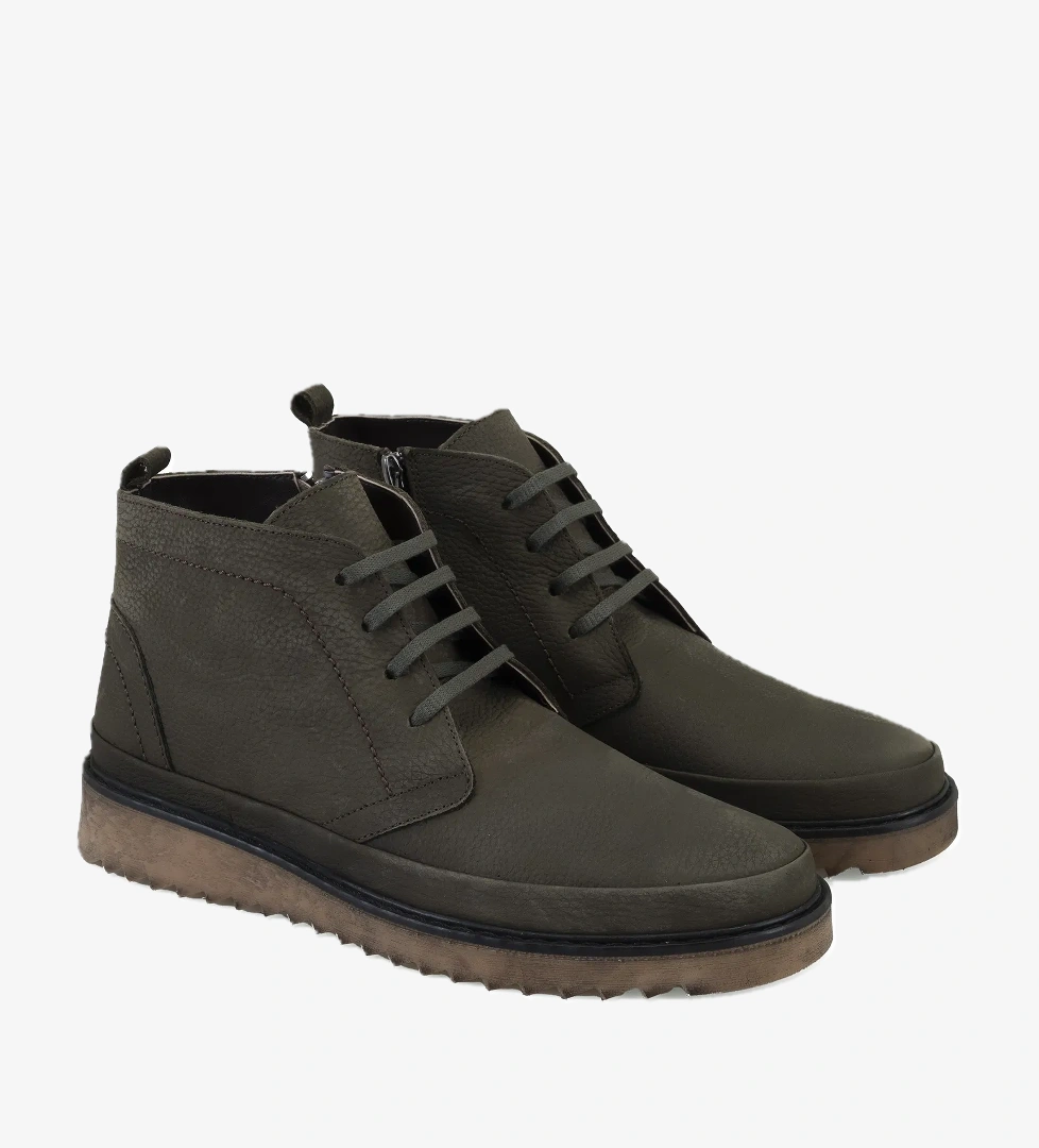 Amelas Yeşil Erkek Deri Bot