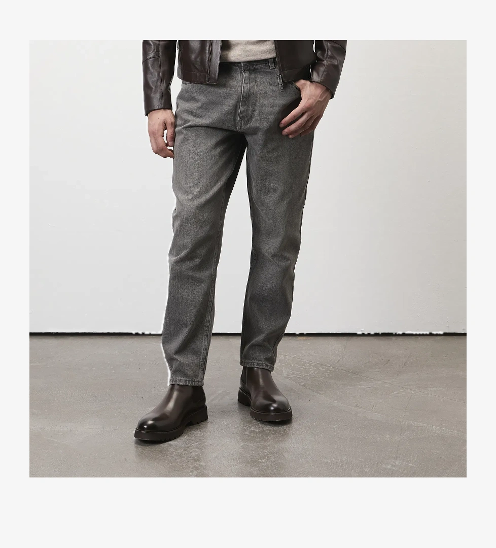 Gaven Kahve Erkek Lastikli Deri Chelsea Bot - Görsel 1