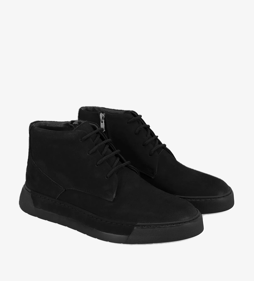 Rosalea Siyah Erkek Nubuk Deri Bot - Görsel 1