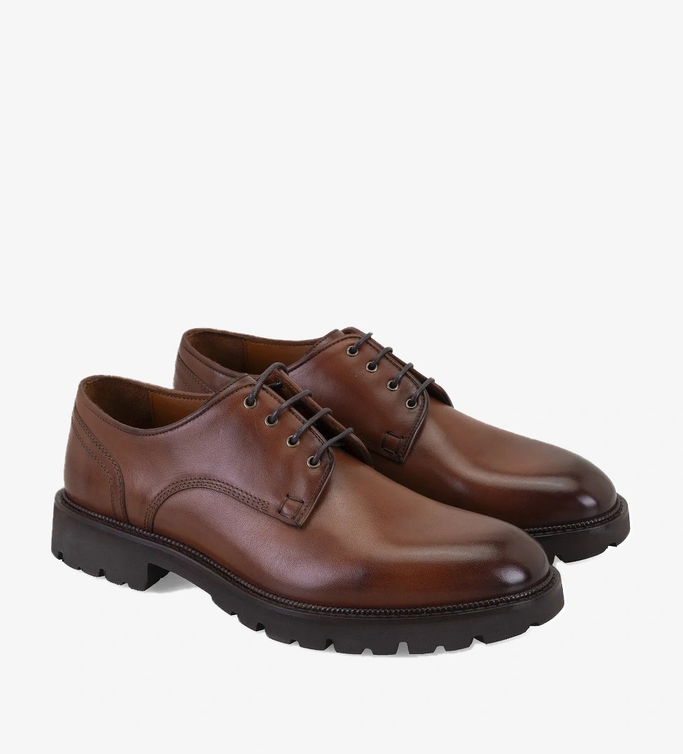 Griffin Taba Erkek Deri Klasik Ayakkabı - Görsel 1