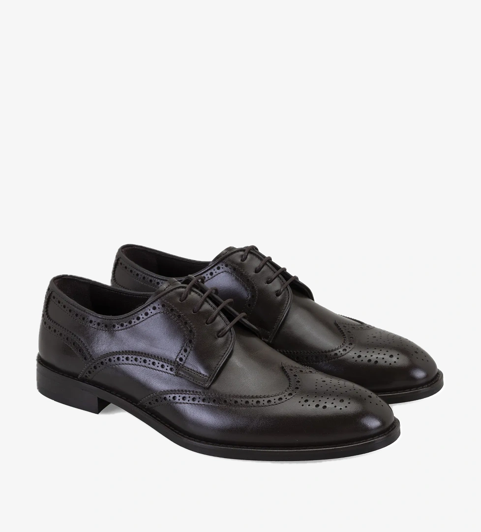 Judah Kahve Erkek Deri Klasik Ayakkabı - Görsel 1