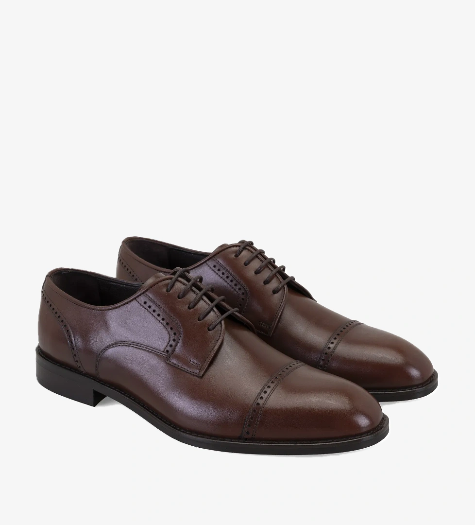 Kaleb Taba Erkek Deri Klasik Ayakkabı - Görsel 1