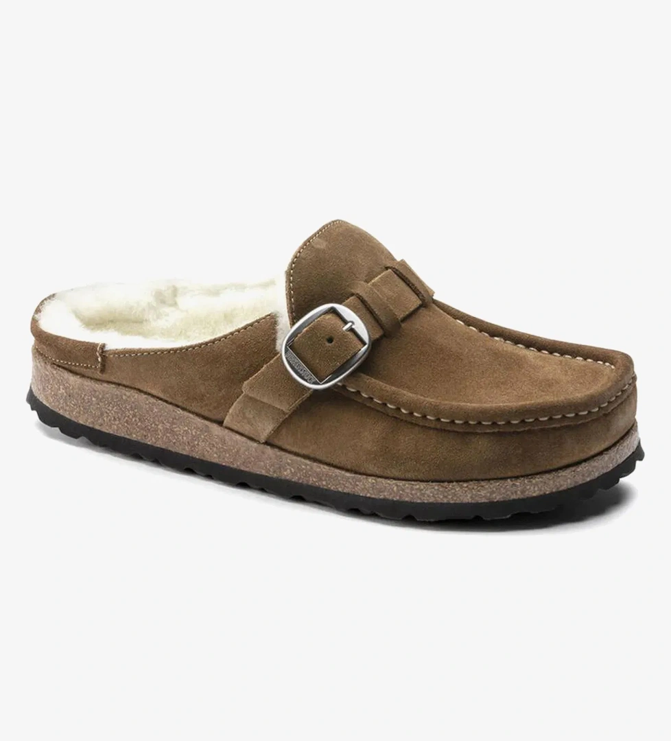 Birkenstock Birkenstock Buckley Vl Shearling Kadın Kahverengi Terlik Sandalet & Terlik | FashFed Kahverengi - 1. görsel