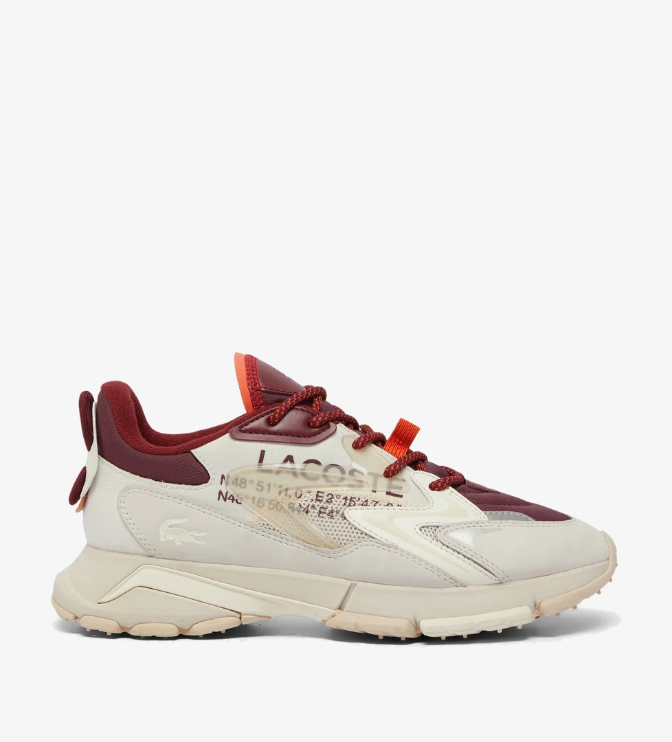Lacoste L003 Neo Tech Erkek Beyaz/Bordo Sneaker