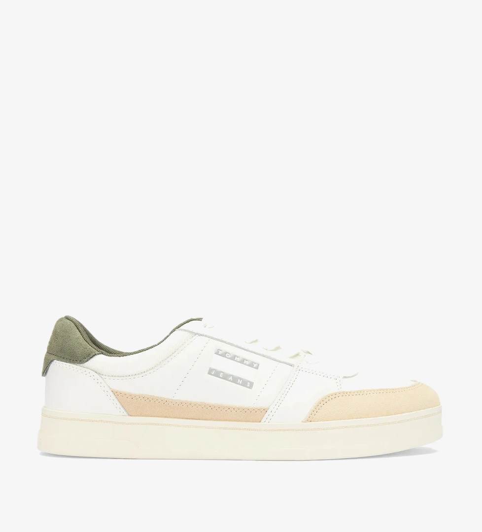 Tommy Jeans The Greenwich Mix Erkek Beyaz Sneaker - Görsel 1