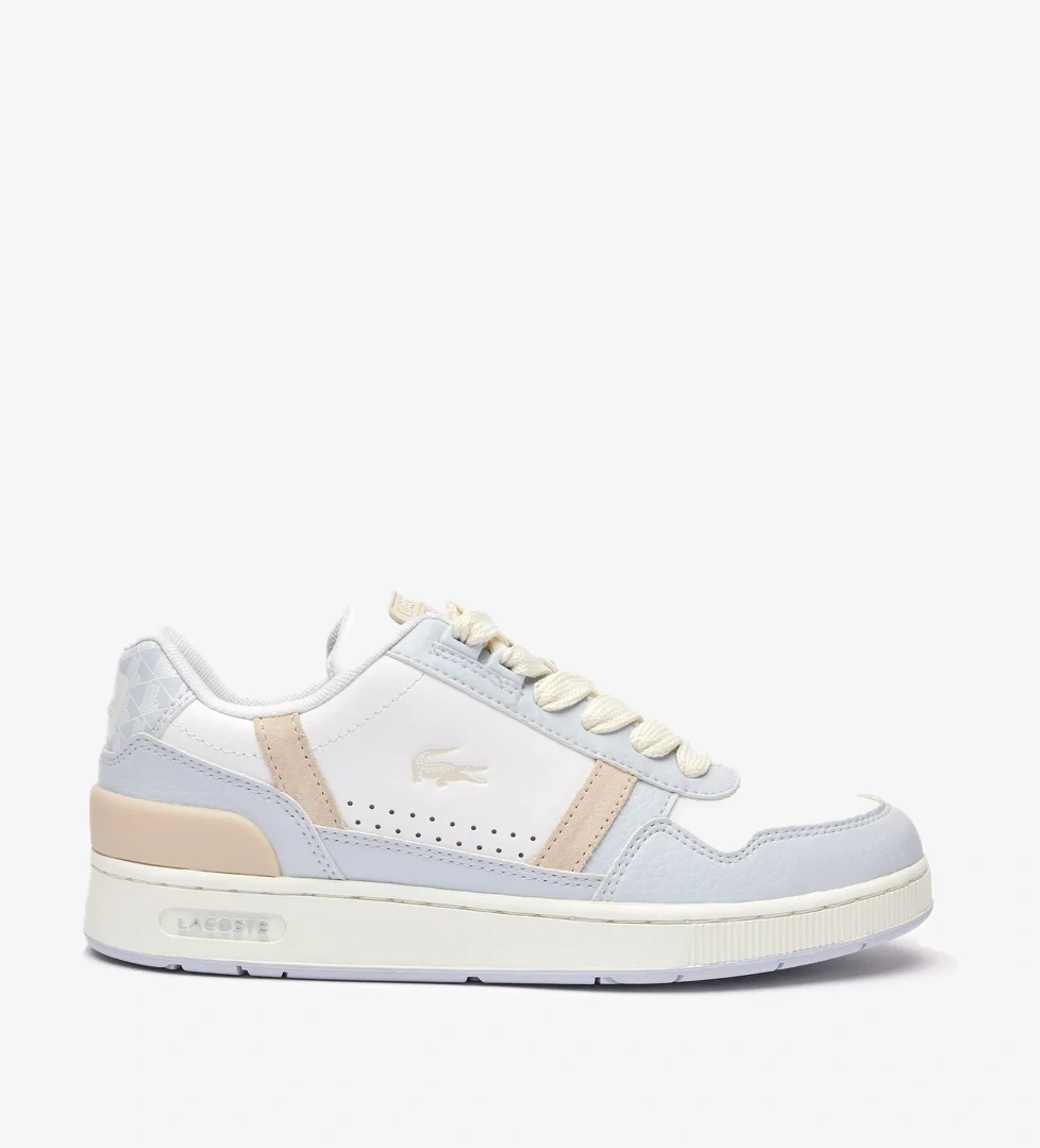 Lacoste T-Clip Monogram Kadın Beyaz Sneaker - Görsel 1