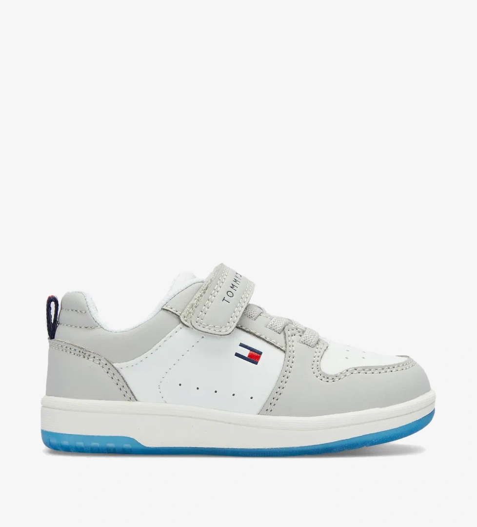 Tommy Hilfiger Low Cut Lace-Up/Velcro Bebek Gri Sneaker - Görsel 1