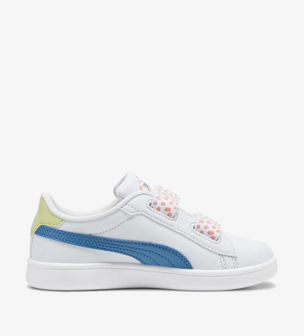 Puma Smash 3.0 AC Çocuk Beyaz Spor Ayakkabı - Görsel 1