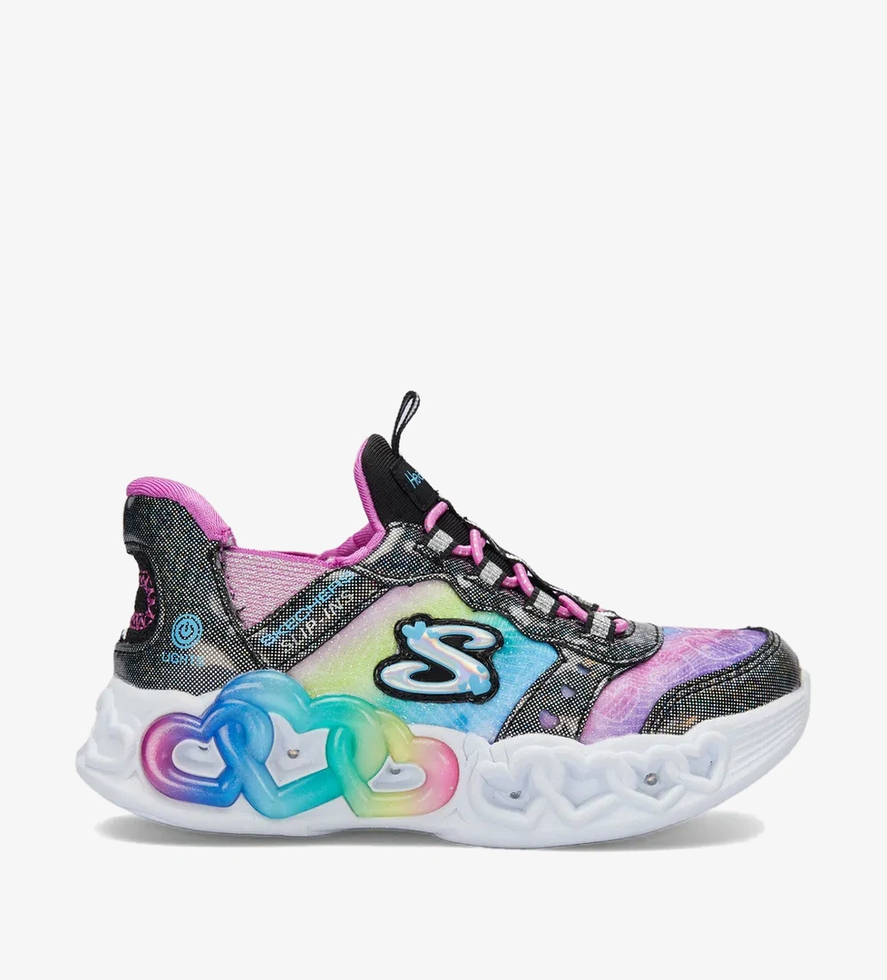 Skechers Infinite Heart Lights Çocuk Işıklı Siyah Spor Ayakkabı - Görsel 1
