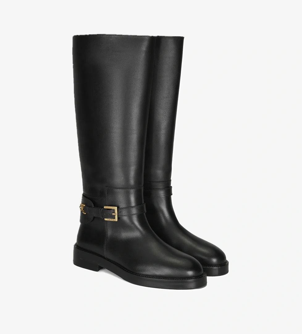 Kadın Siyah Deri Çizme - Görsel 1