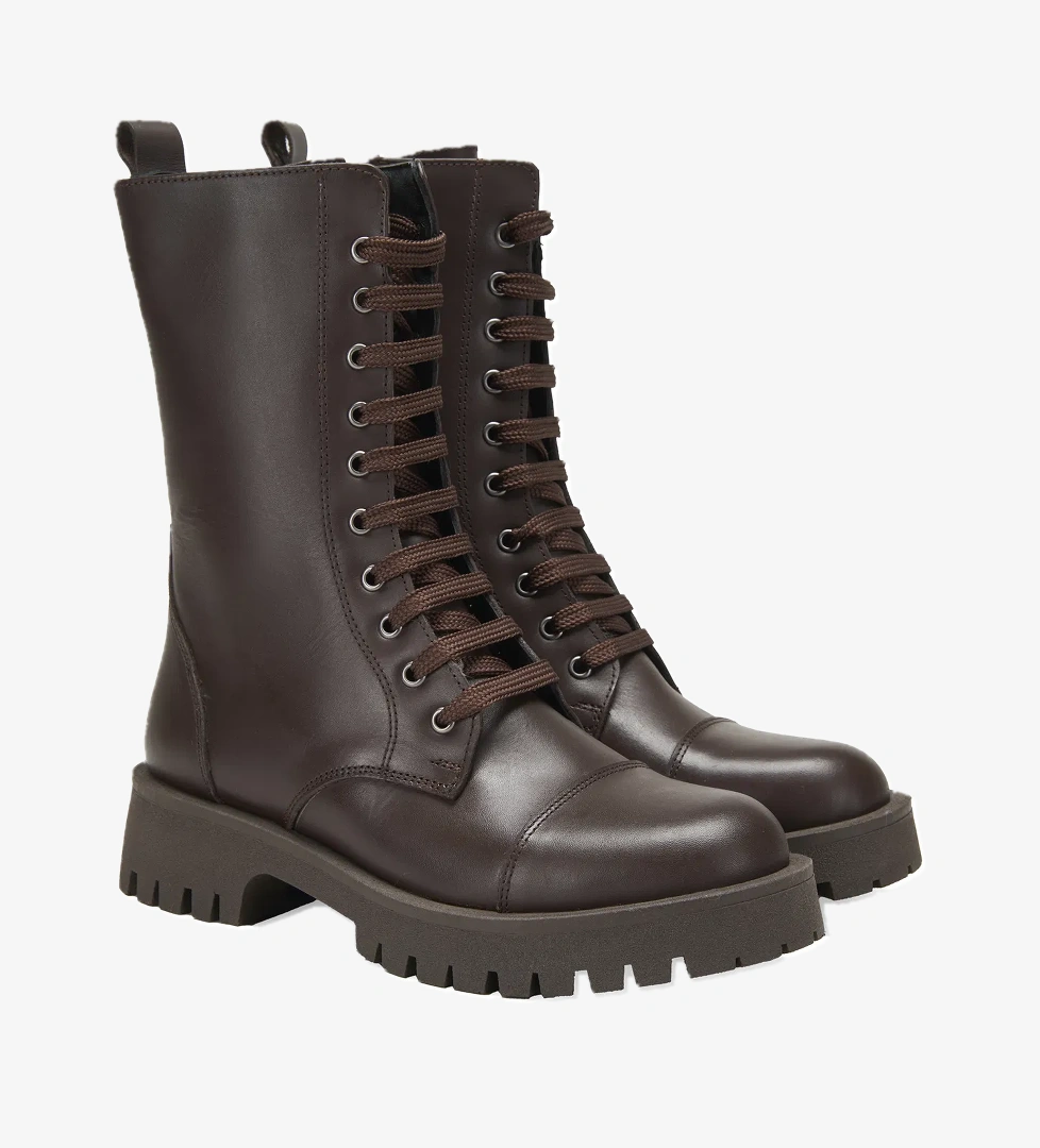 Kadın Kahve Deri Bot