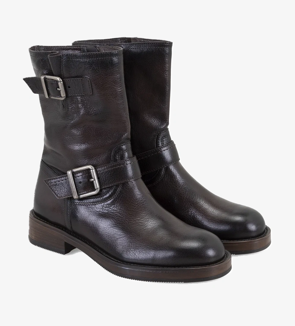 Kadın Kahve Kemer Aksesuarlı Kadın Bot