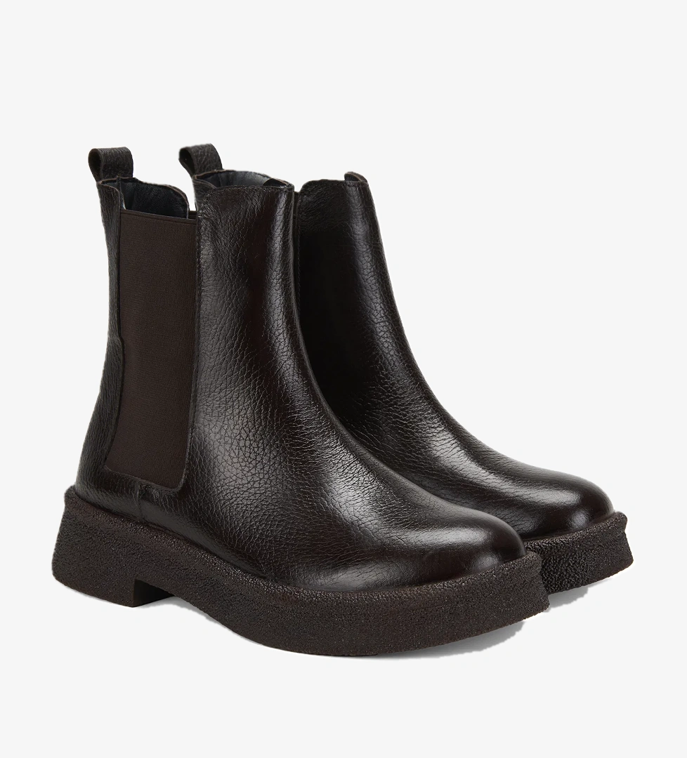 Desa Alexis Kahve Kadın Lastikli Deri Chelsea Bot model görseli