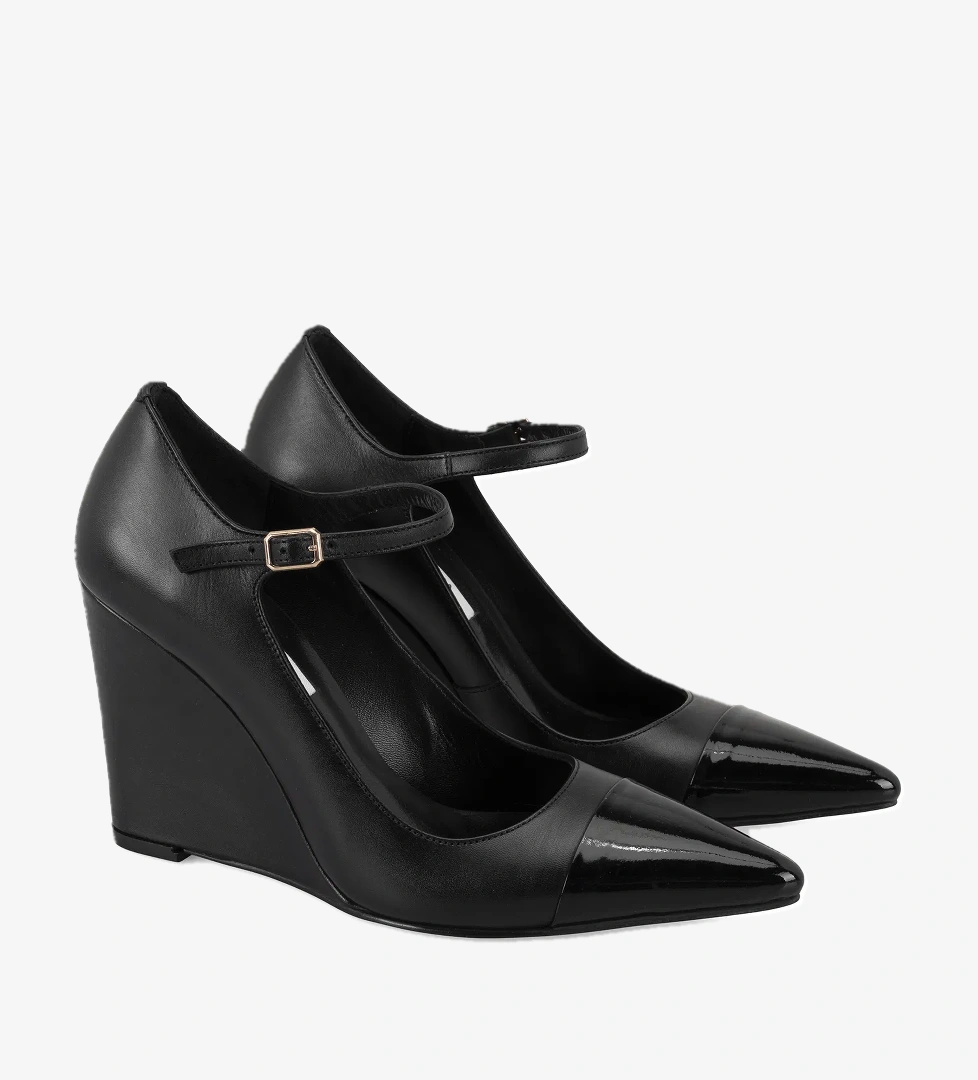 Kadın Siyah Deri Klasik Ayakkabı