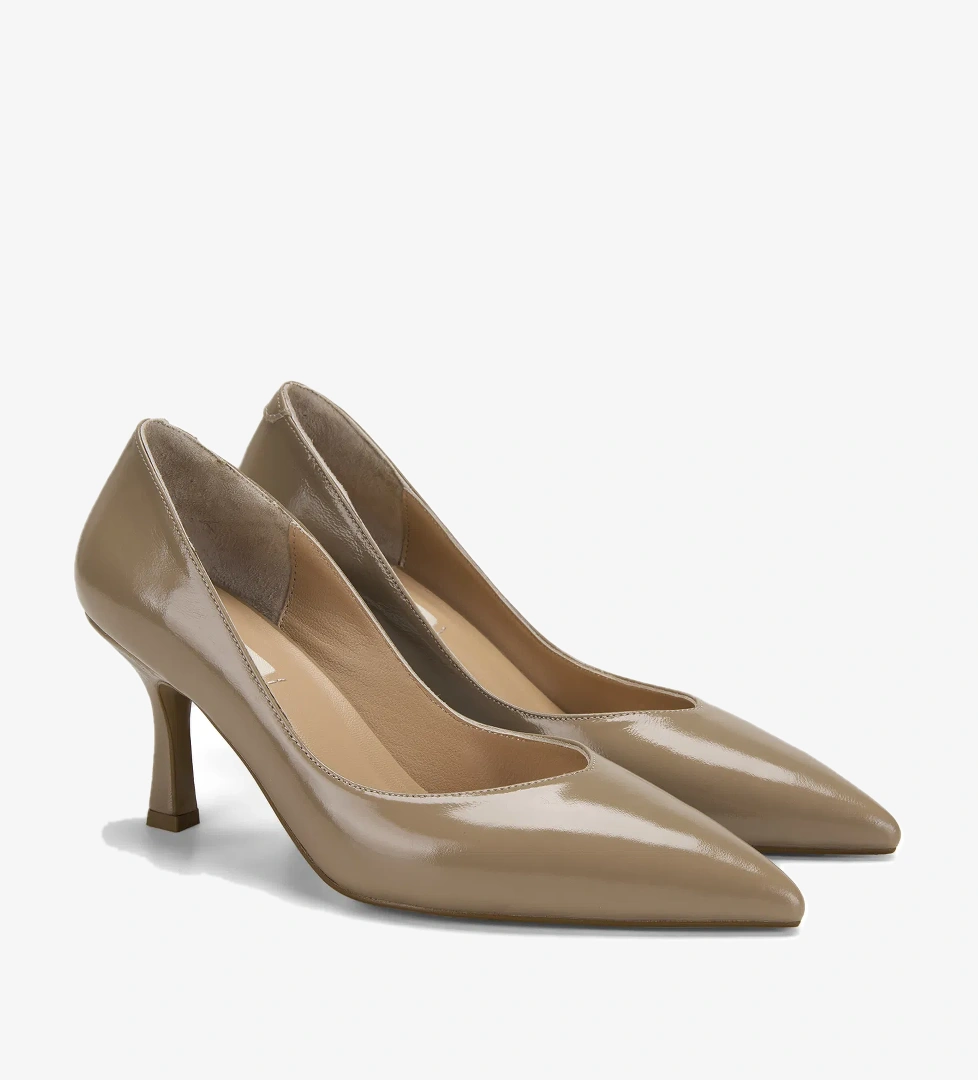 Kadın Bej Rugan Stiletto - Görsel 1