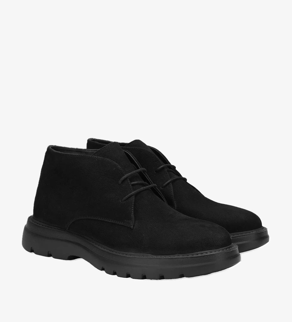 Selinda Siyah Erkek Deri Bot