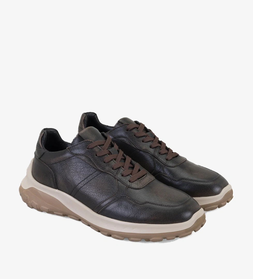 Desa Arisa Kahve Erkek Bağcıklı Deri Spor Ayakkabı model görseli