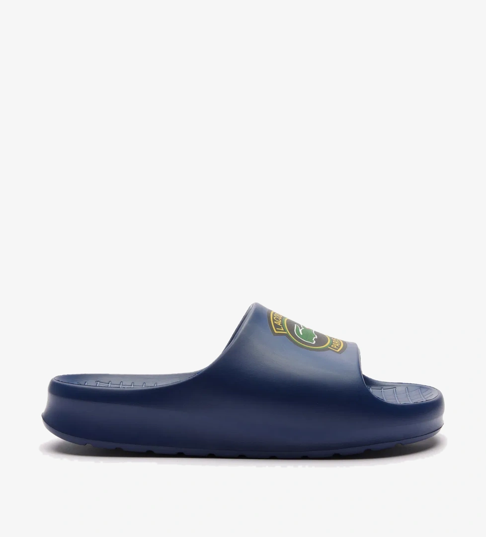 Lacoste Serve Slide 2.0 Logo Erkek Lacivert Terlik - Görsel 1