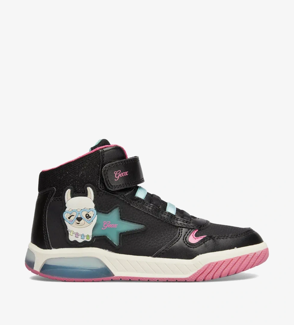 Geox J inek G. C Çocuk Siyah Spor Ayakkabı - Görsel 1