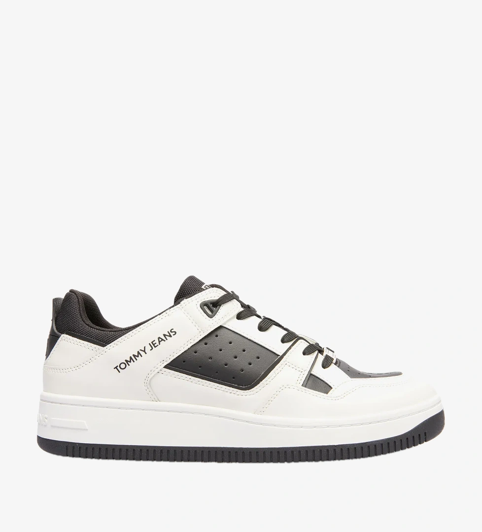 Tommy Jeans Basket Retro Erkek Siyah Sneaker - Görsel 1