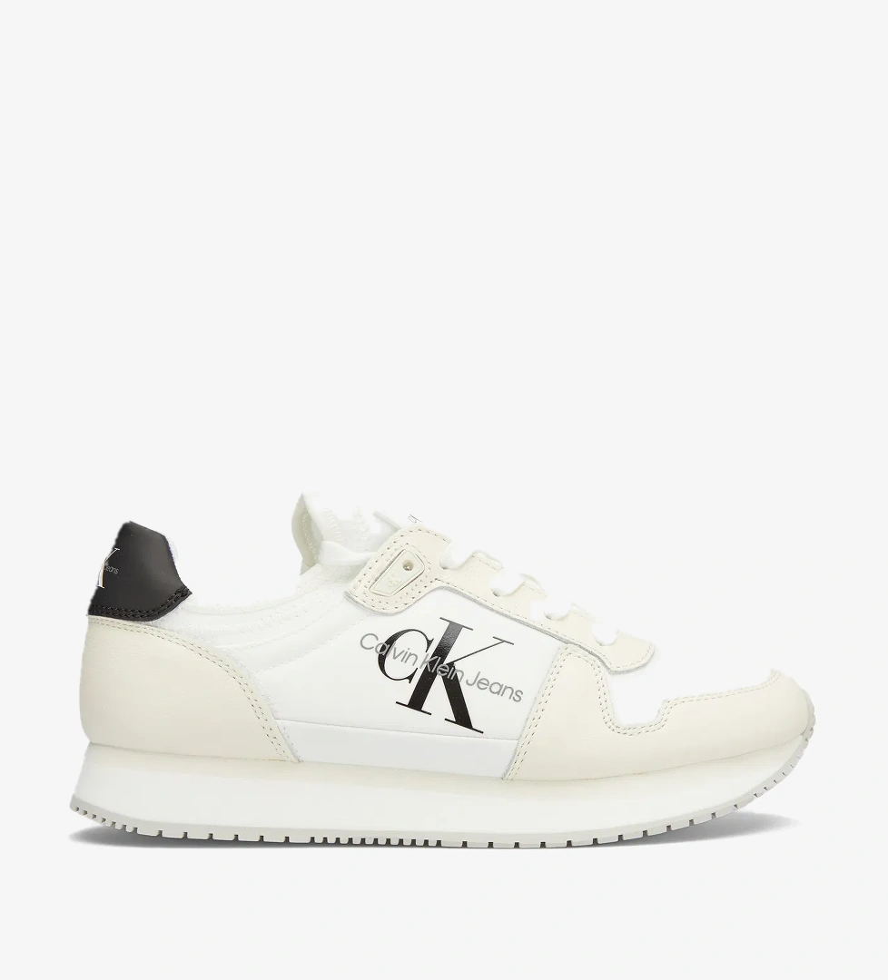 Calvin Klein Jeans Runner Sock Laceup Ml Kadın Beyaz Spor Ayakkabı - Görsel 1