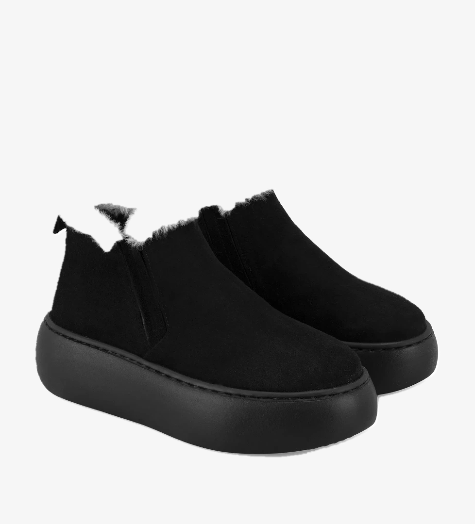 Jessia Siyah Kadın Süet Bot