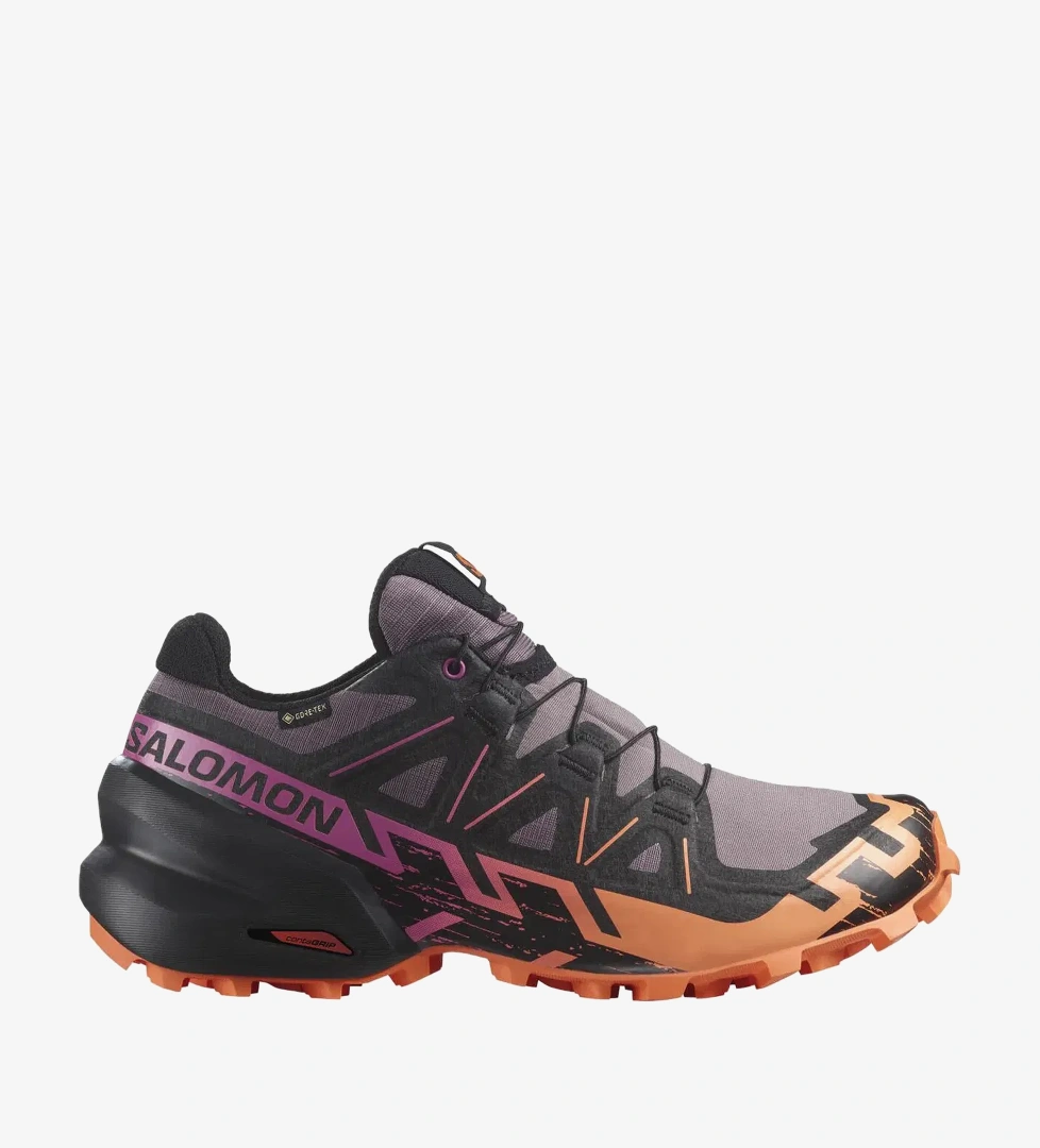Salomon Speedcross 6 Gore Tex Kadın Mor Koşu Ayakkabısı - Görsel 1