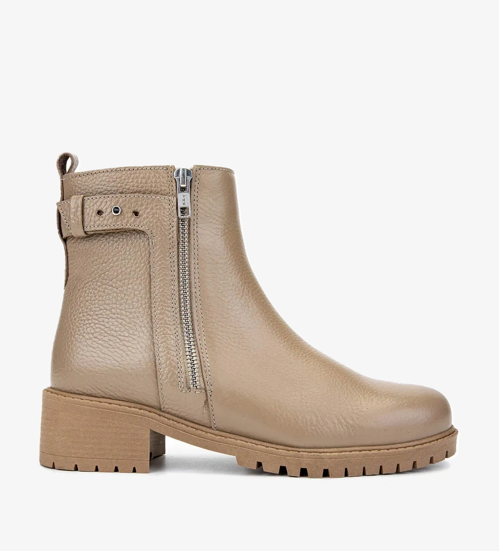 Tamer Tanca Kadın Hakiki Deri Vizon Floter Casual Bot - Görsel 1